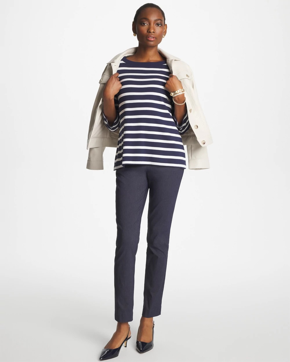 Chico's - Pima 3/4 Sleeve Tee