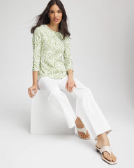 Chico's - Pima Button Sleeve Tee