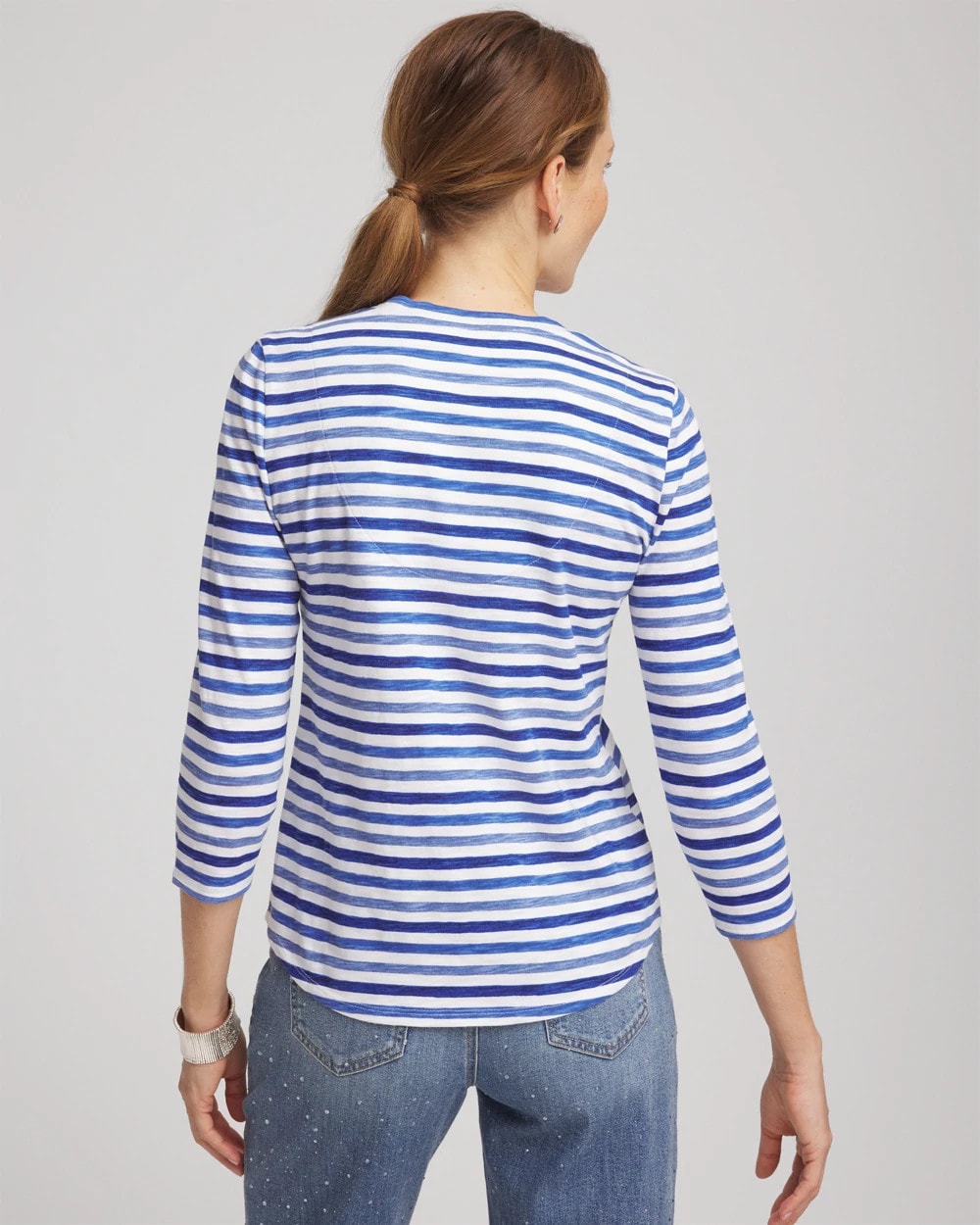 Chico's - Slub 3/4 Sleeve Tee