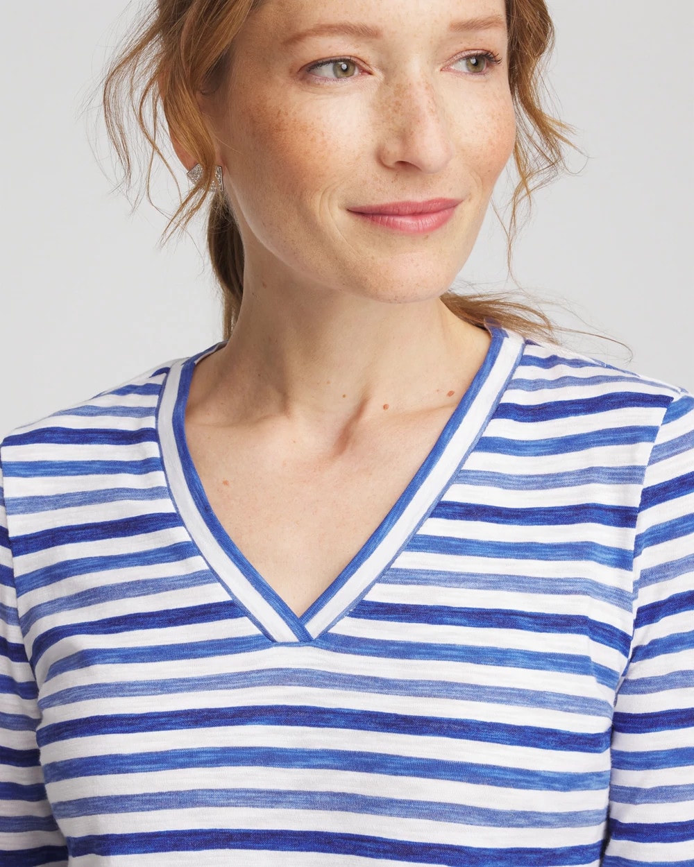 Chico's - Slub 3/4 Sleeve Tee