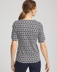 Chico's - Printed Pima Elbow Sleeve Tee