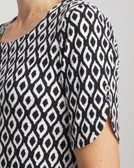 Chico's - Printed Pima Elbow Sleeve Tee