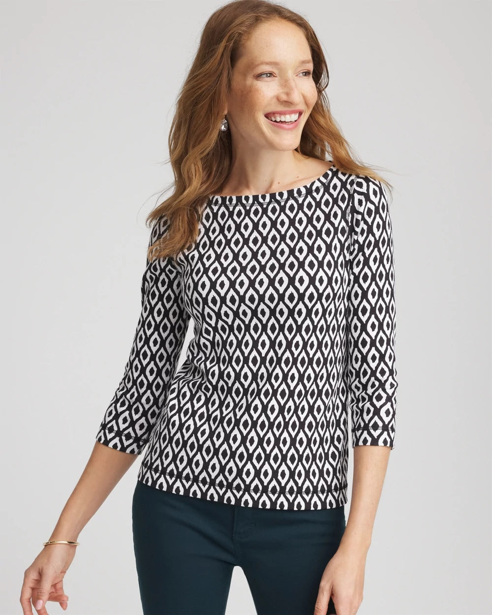 Chico's - Pima 3/4 Sleeve Tee