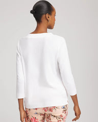 Chico's - Short Pima 3/4 Sleeve Tee