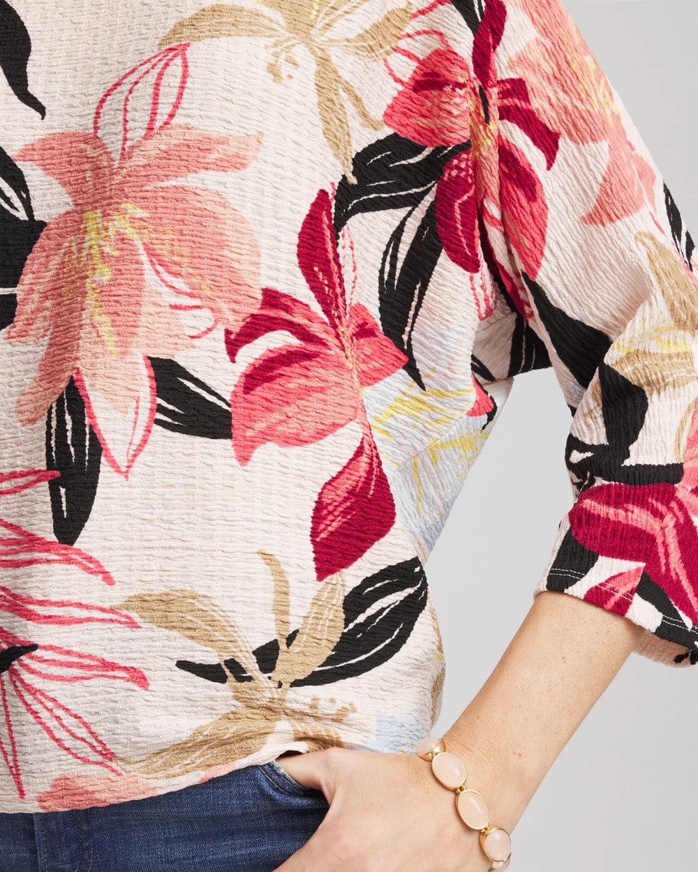 Chico's - Textured Tapered Dolman Top