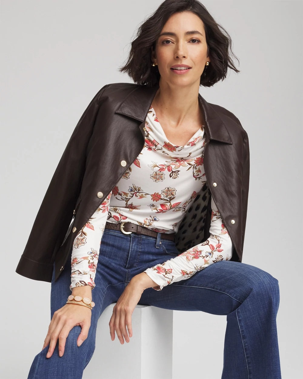 Chico's - Touch of Cool™ Long-Sleeved Cowlneck Tee