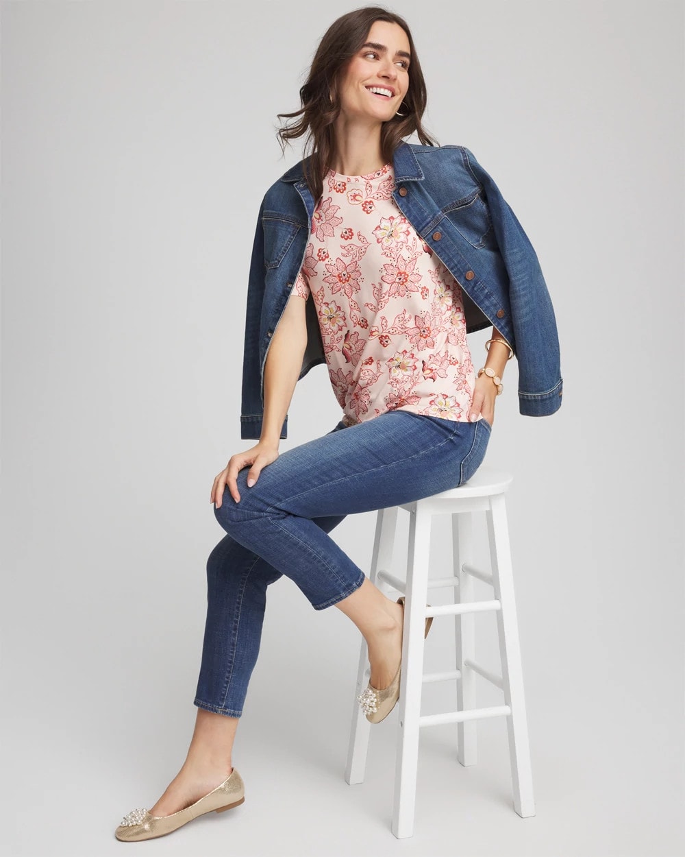 Chico's - Elbow Sleeve Tee