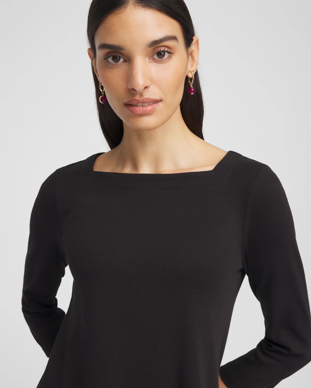 Chico's - Pima Cotton Square-Neck Tunic