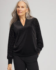 Chico's - Art Deco Velvet Burnout Top