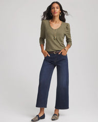 Chico's - Slub Puff-Sleeve Tee