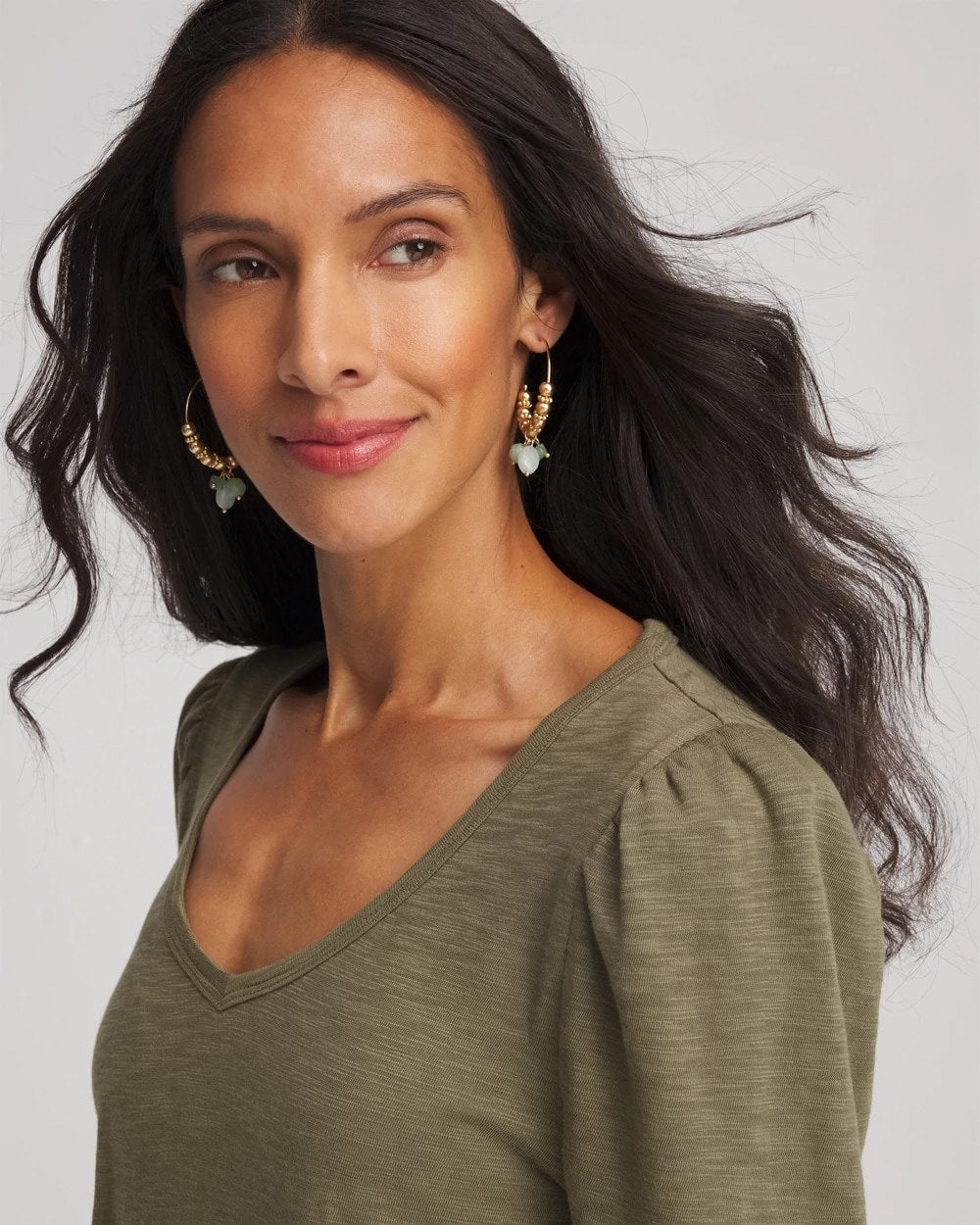 Chico's - Slub Puff-Sleeve Tee