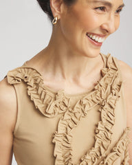 Chico's - Sleeveless Ruffle-Appliqué Tank Top
