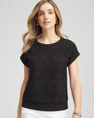 Chico's - Crocheted Cotton-Blend Shirt