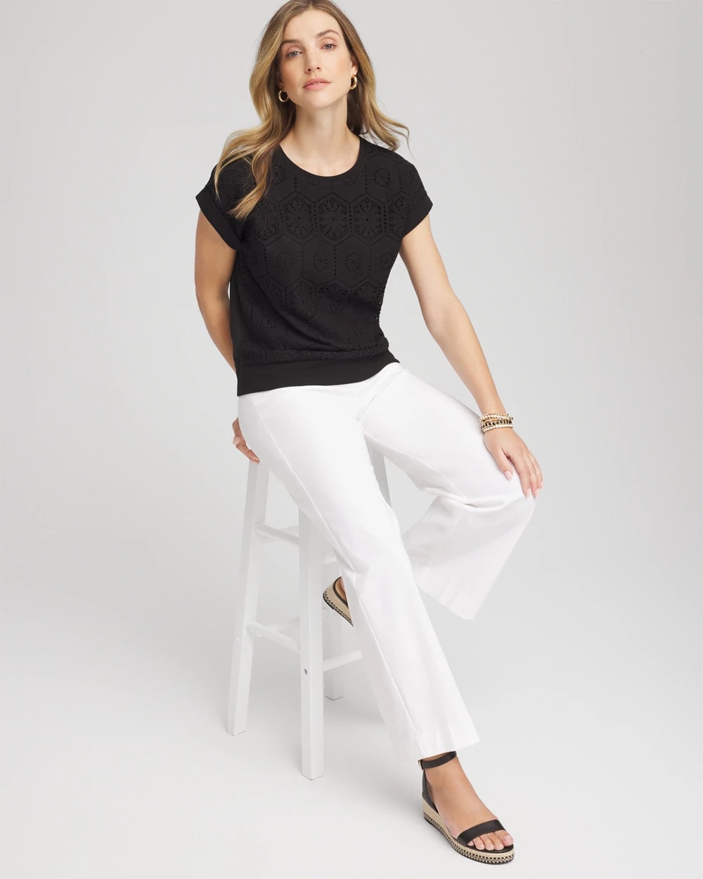 Chico's - Crocheted Cotton-Blend Shirt