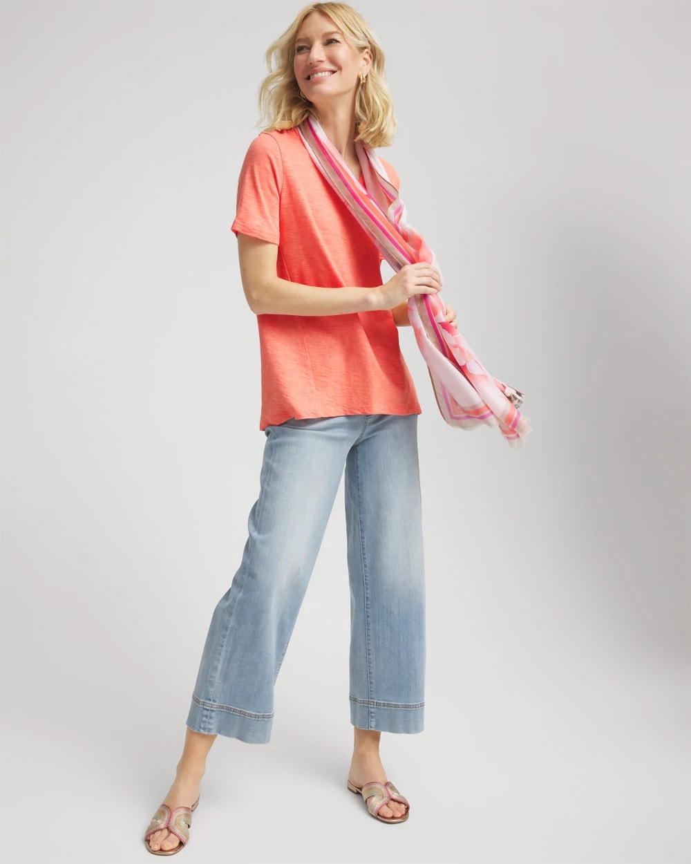 Chico's - Slub V-Neck Tee