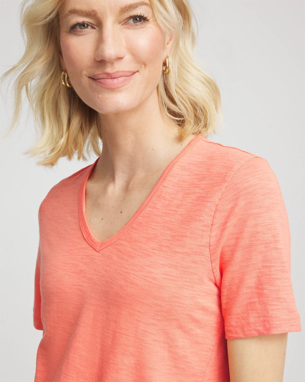Chico's - Slub V-Neck Tee