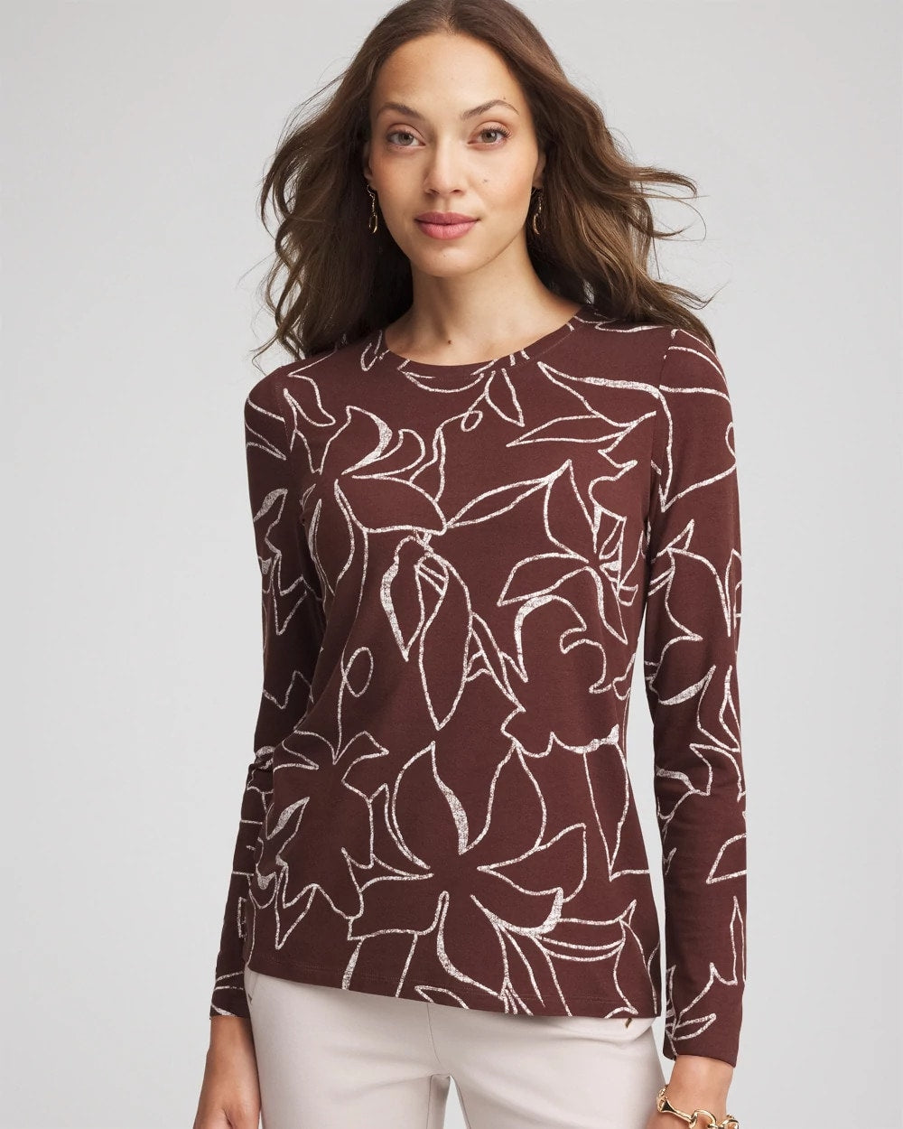 Chico's - Floral Touch of Cool™ Layering Tee