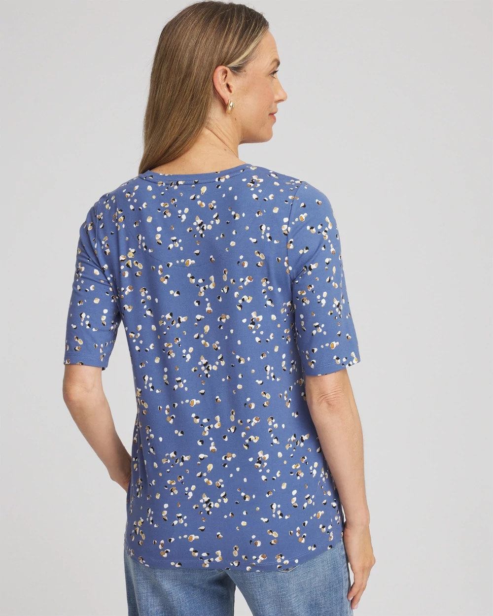 Chico's - Printed Elbow Sleeve Tee