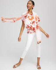 Chico's - Touch of Cool™ Tropical Ruched Banded Hem Top