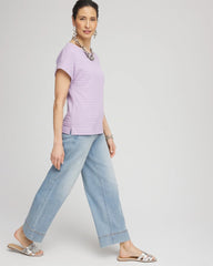 Chico's - Cap Sleeve Textured Tee