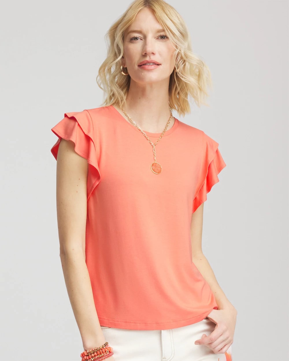Chico's - Touch of Cool™ Flutter Sleeve Tee