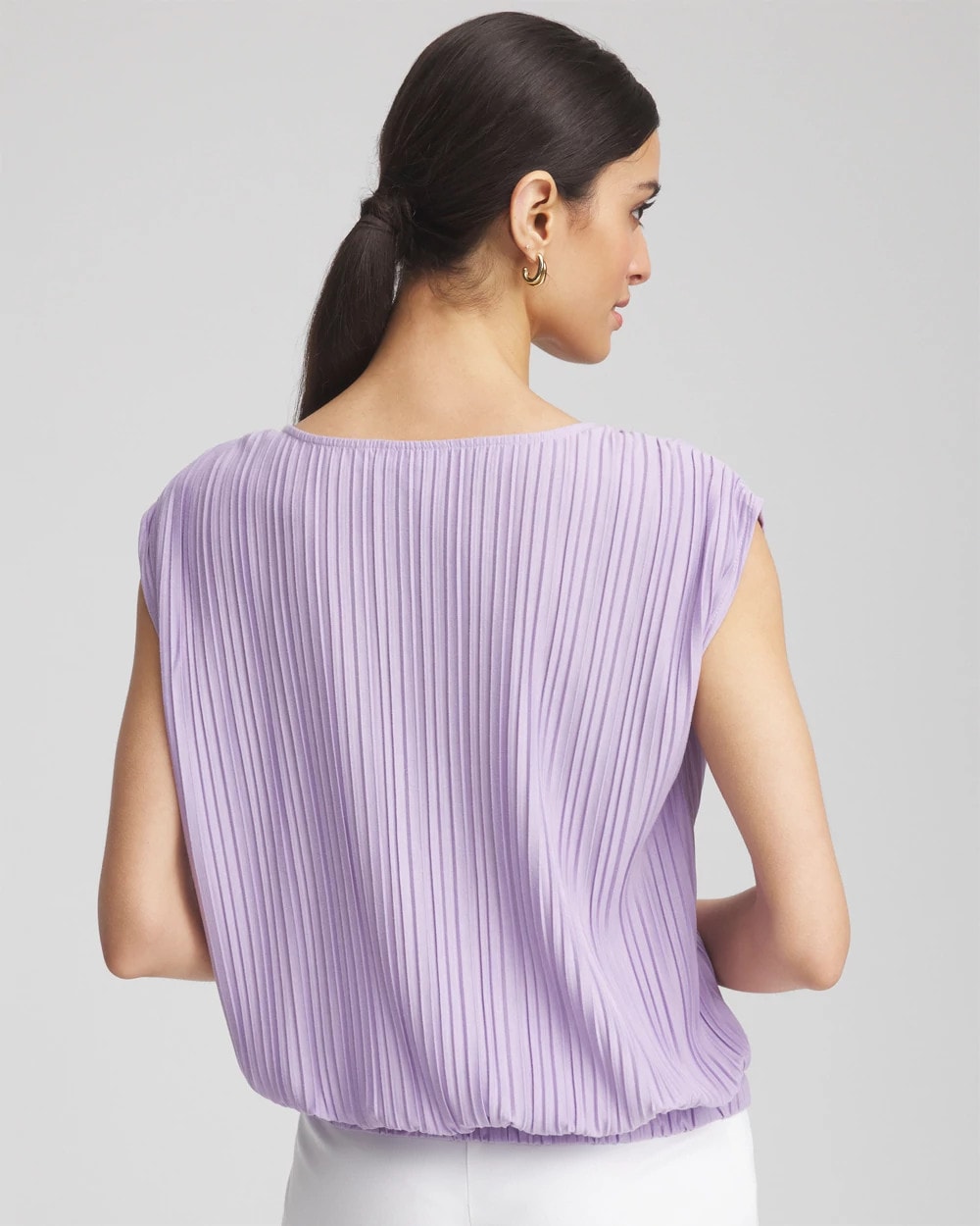 Chico's - Pleated Bubble-Hem Tee