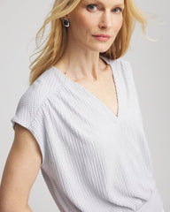 Chico's - Foiled Knit Banded Bottom Top