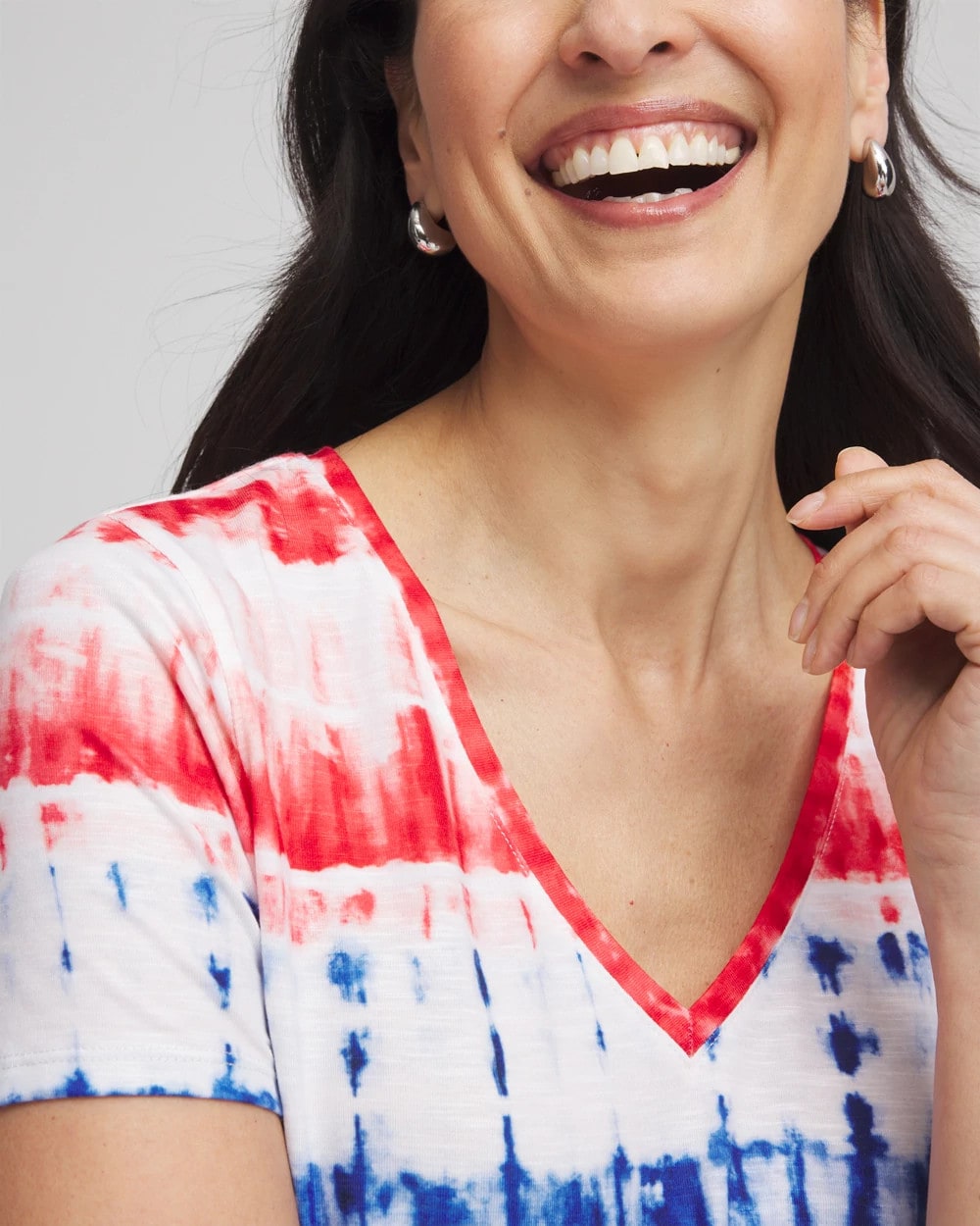 Chico's - Zenergy® Americana Tie-dye V-Neck Tee