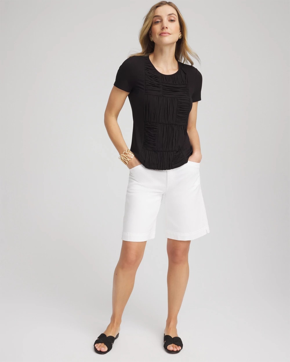 Chico's - Jersey Knit Ruched Front Tee