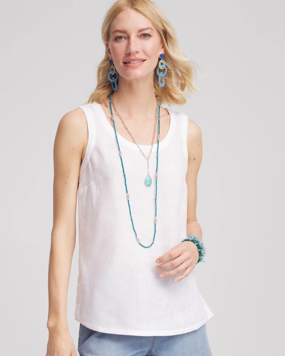 Chico's - Sleeveless Linen Tank Top