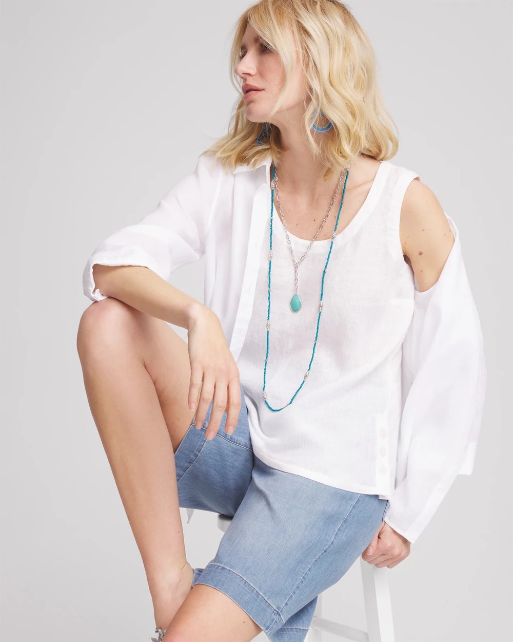 Chico's - Sleeveless Linen Tank Top