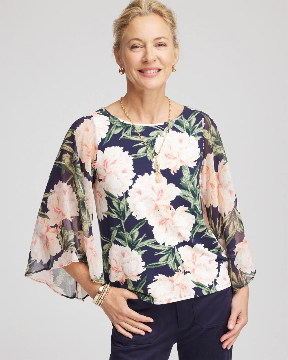 Chico's - Georgette Angel-Sleeved Top