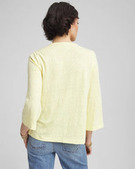 Chico's - Pintuck Linen Notched-Neck Tee