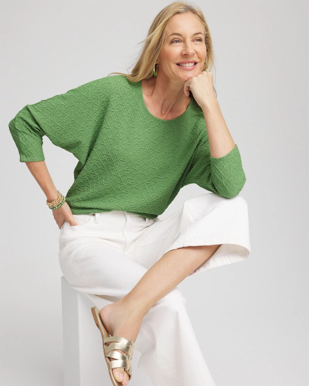 Chico's - Textured Wedge Top