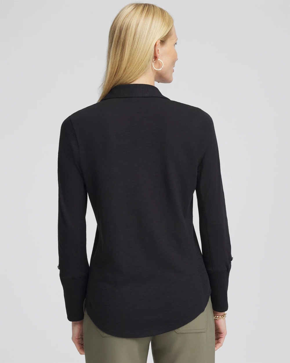 Chico's - Collared Henley Shirt