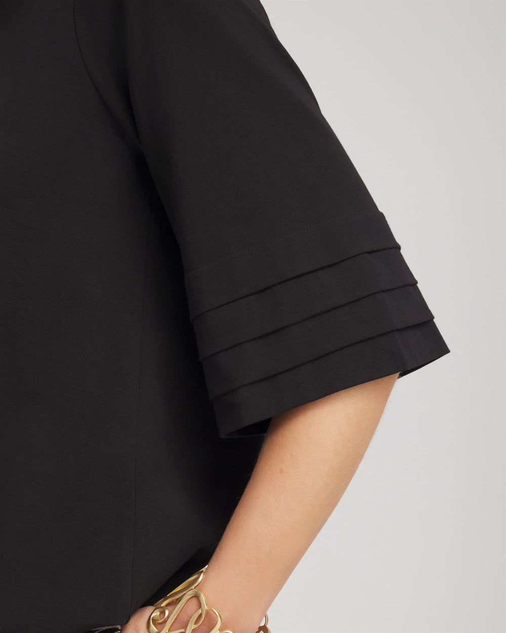 Chico's - Boatneck Bubble-Hem Top