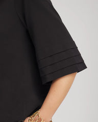Chico's - Boatneck Bubble-Hem Top