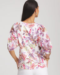 Chico's - Floral Dolman Sleeve Knit Top