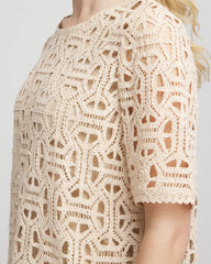 Chico's - Short-Sleeve Crochet Top