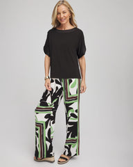 Chico's - Jersey & Satin Dolman Tee