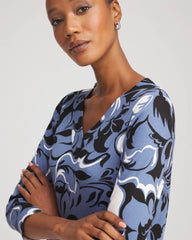 Chico's - Pima Cotton Floral 3/4 Sleeve Tee