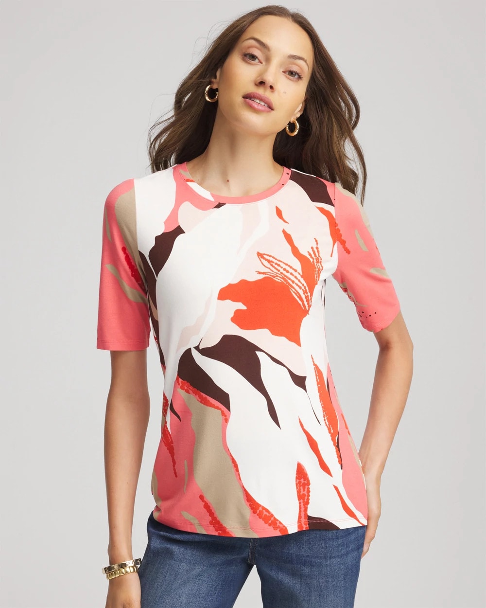 Chico's - Touch of Cool™ Elbow-Sleeve Perfect Tee