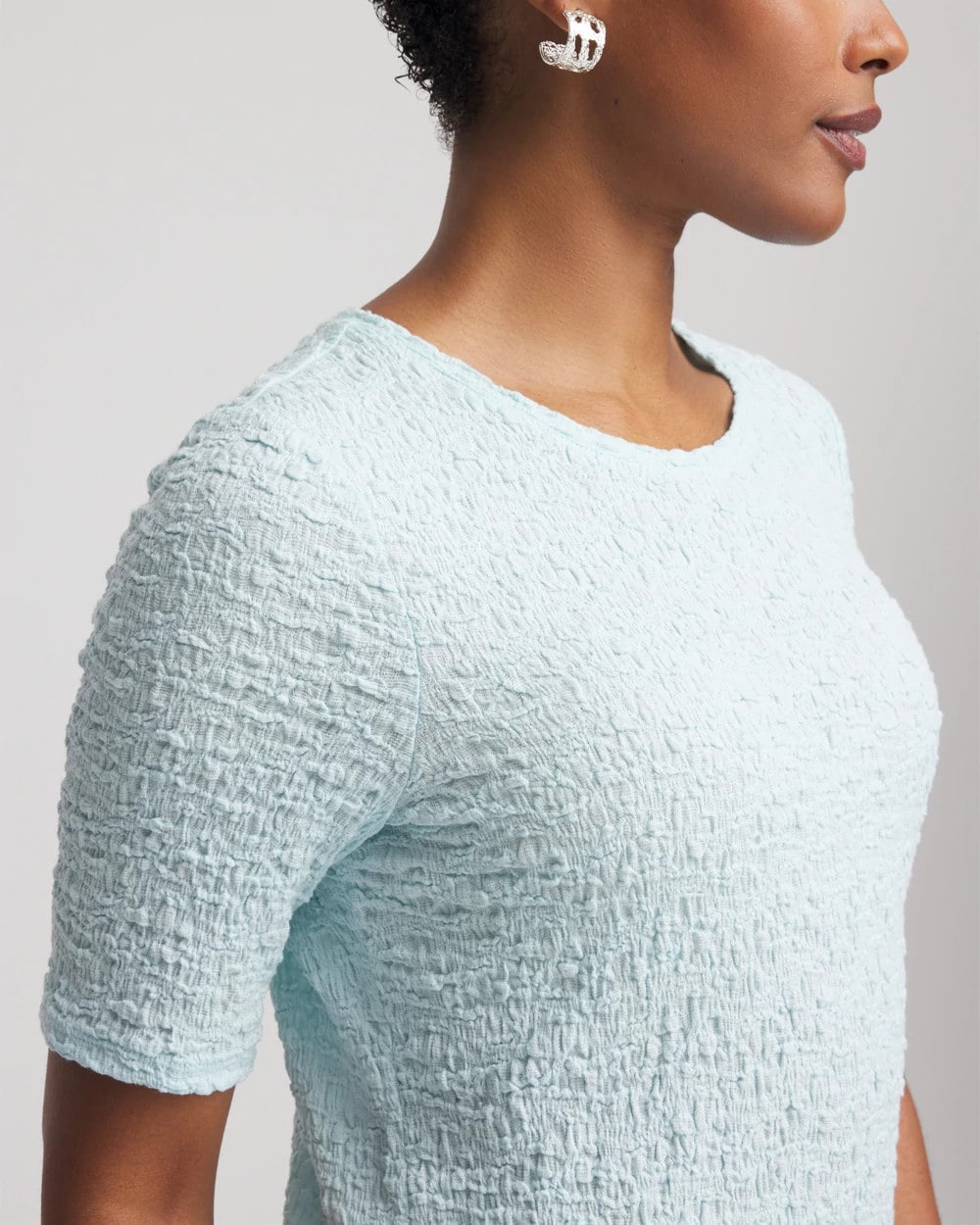 Chico's - Textured Short-Sleeve Tee