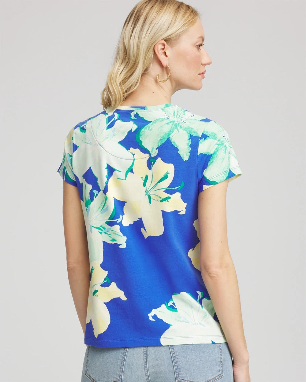Chico's - Floral Crewneck Perfect Tee