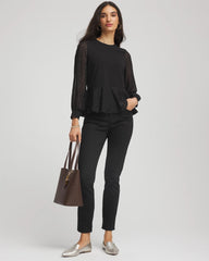 Chico's - Clip-Dot Peplum Top