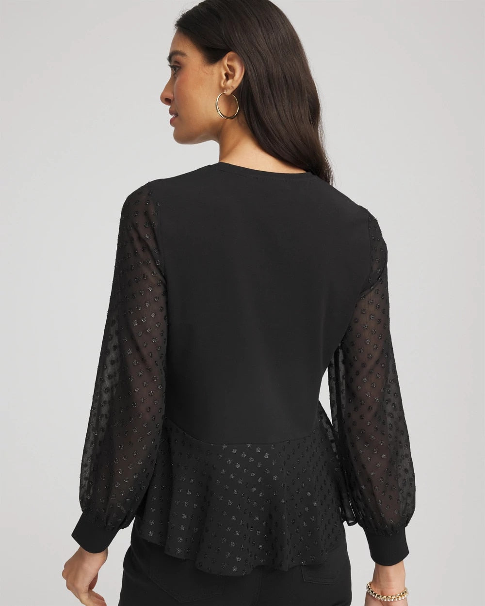 Chico's - Clip-Dot Peplum Top