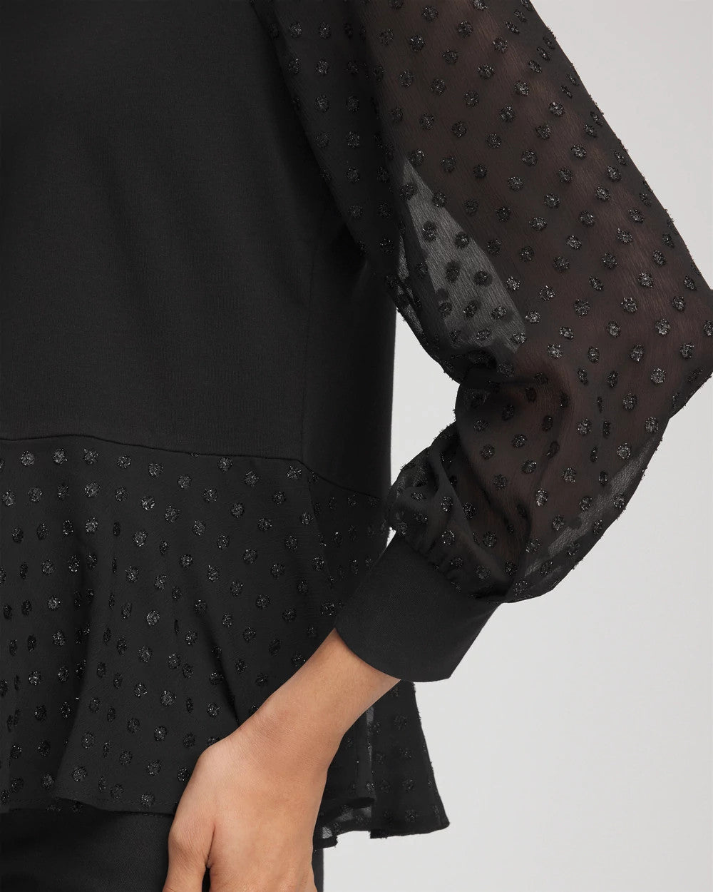 Chico's - Clip-Dot Peplum Top