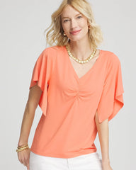 Chico's - Touch of Cool™ Handkerchief-Sleeve V-Neck Tee