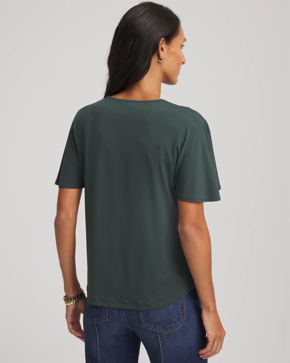 Chico's - Jersey Knit Cowlneck Tee
