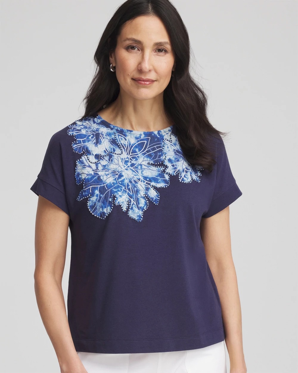 Chico's - Zenergy® UPF Knit Applique Dolman Top